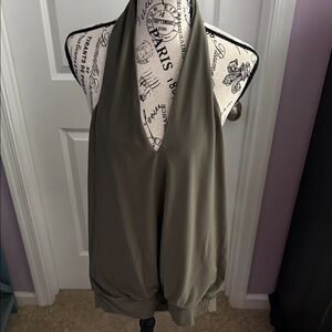 Express Olive Halter Neck Blouse